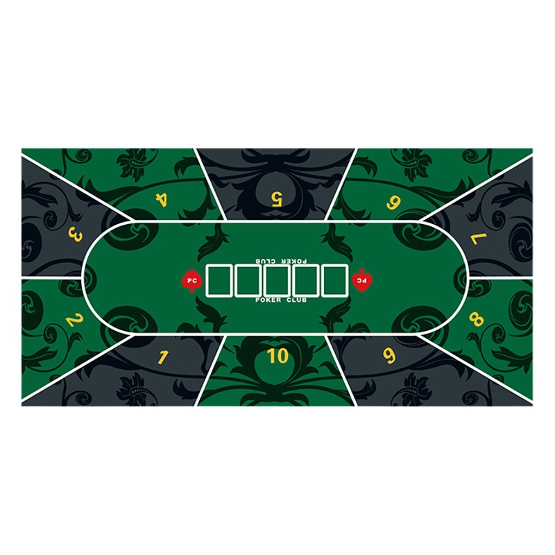 Picture of Texas Hold'Em Poker Table Mat Tablecloth Chip Poker Card Rubber Mat Round Square Tablecloth Mat Blackjack