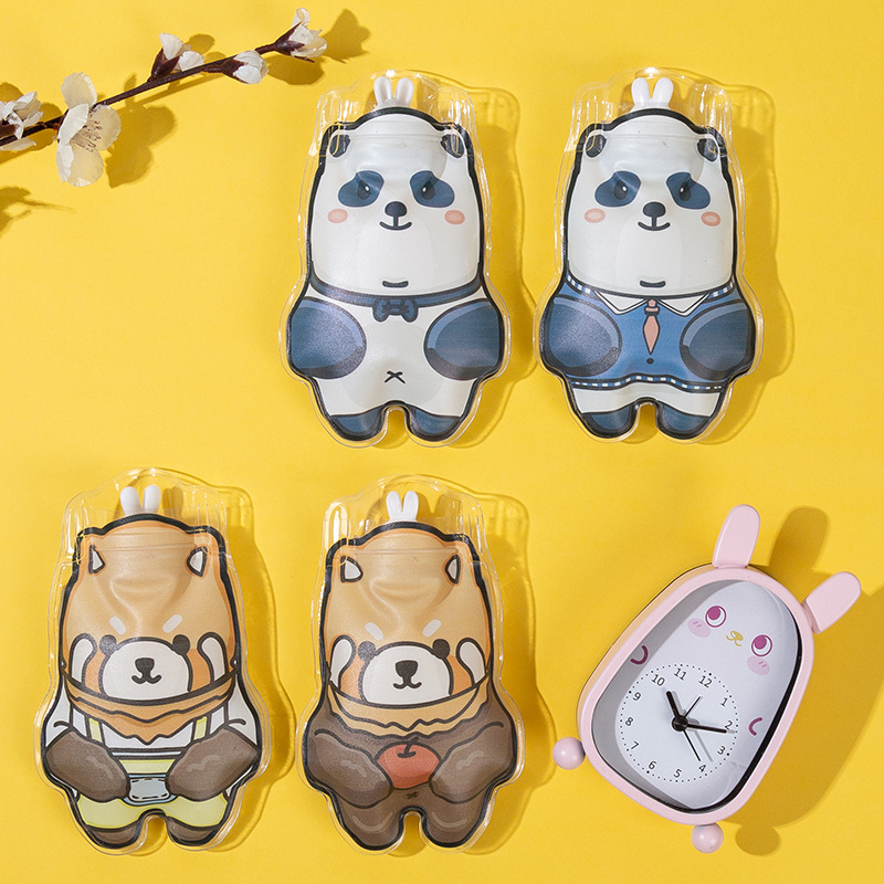 Picture of Cute water injection hot water bag wholesale cartoon pvc hand warmer printed logo gift small water filling warm water bag