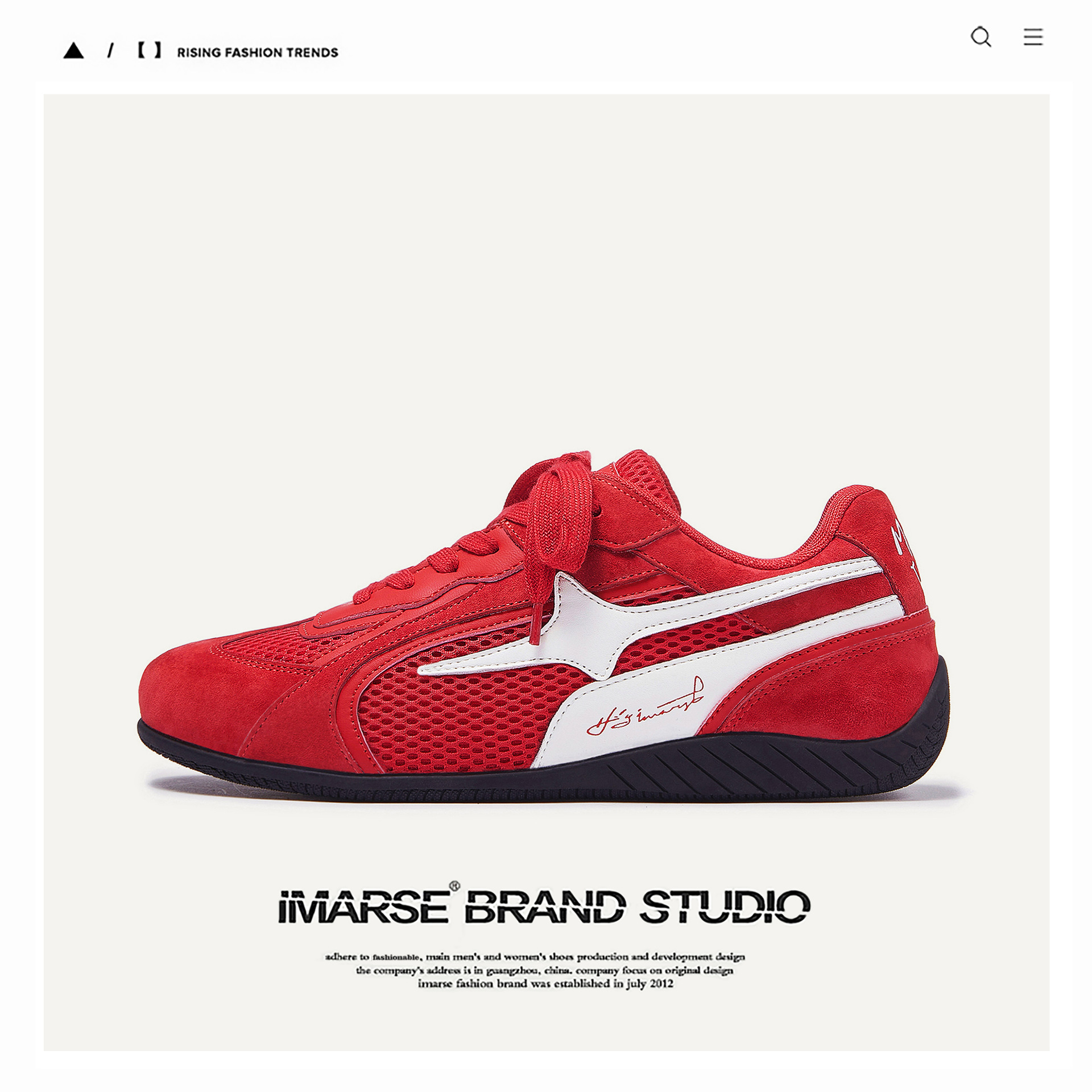 Guangzhou Shoes Sweet and Spicy Series Youth Trend Versatile Non-Slip Wear-Resistant Low-Top Life Casual Shoes Men's Shoes Red