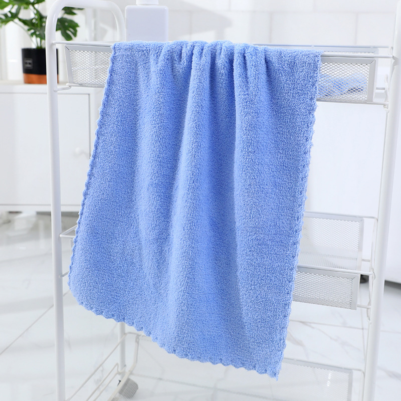 Picture of Coral Fleece Towel Plain Wash Face Towel Soft Absorbent Gift Household Not Easy to Send