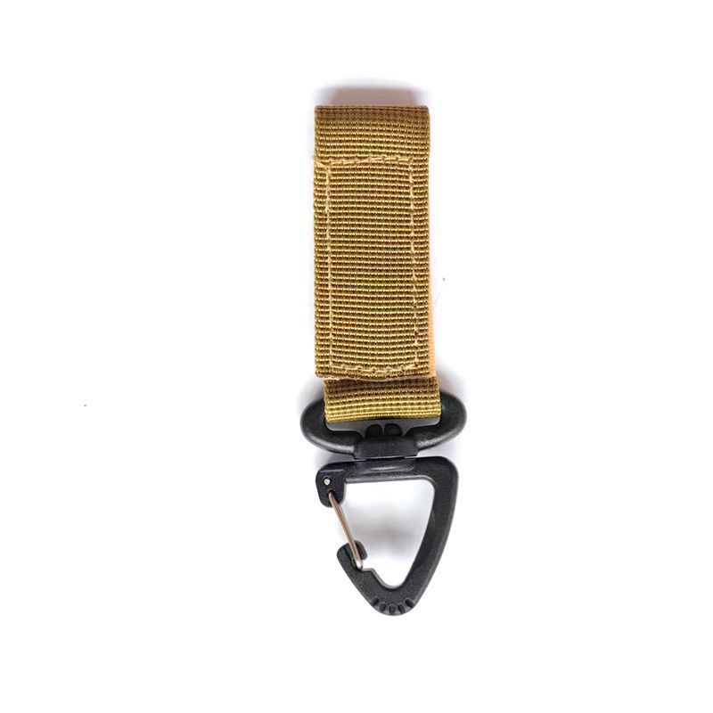 Picture of Outdoor Tactical 360-degree rotating triangle buckle multifunctional carabiner D-type hanging ring keychain