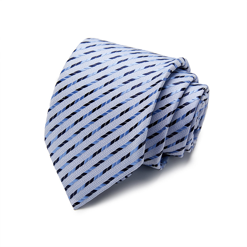 Picture of Tie spot tie polyester silk tie manufacturer 8cm business men's formal wear wedding studio tie
