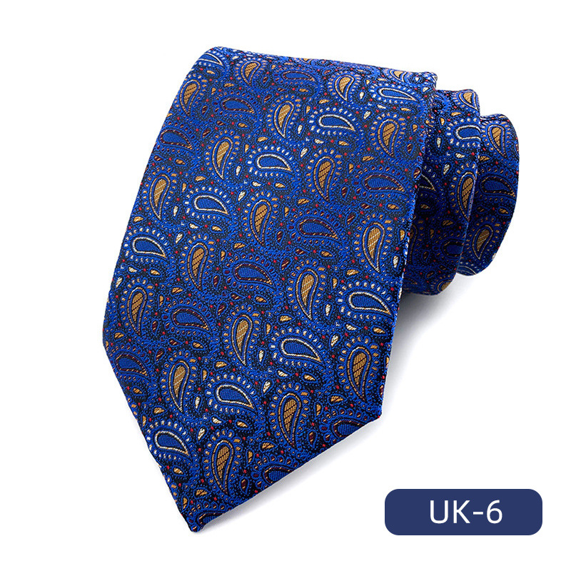 Picture of in stock wholesale men's tie polyester yarn-dyed jacquard fabric business formal wear casual fashion suit accessories