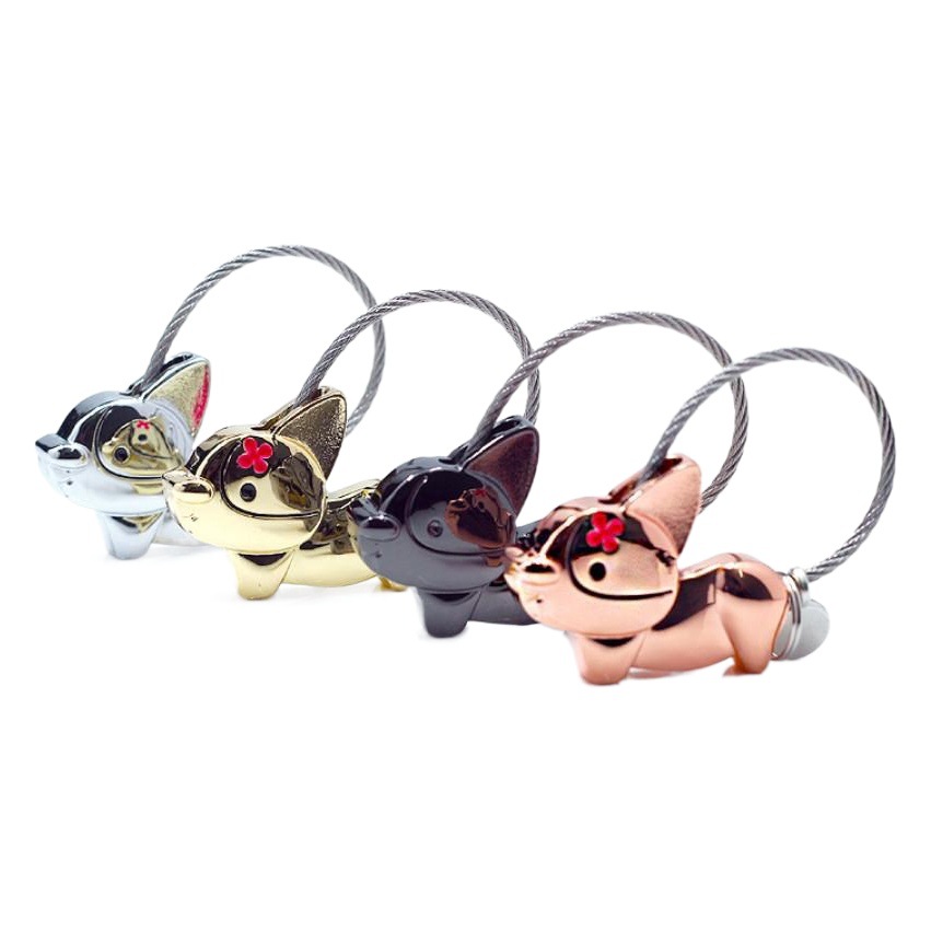 Tiktok Net red puppy couple keychain cute corgi holiday hanging chain dog people gift for men and women