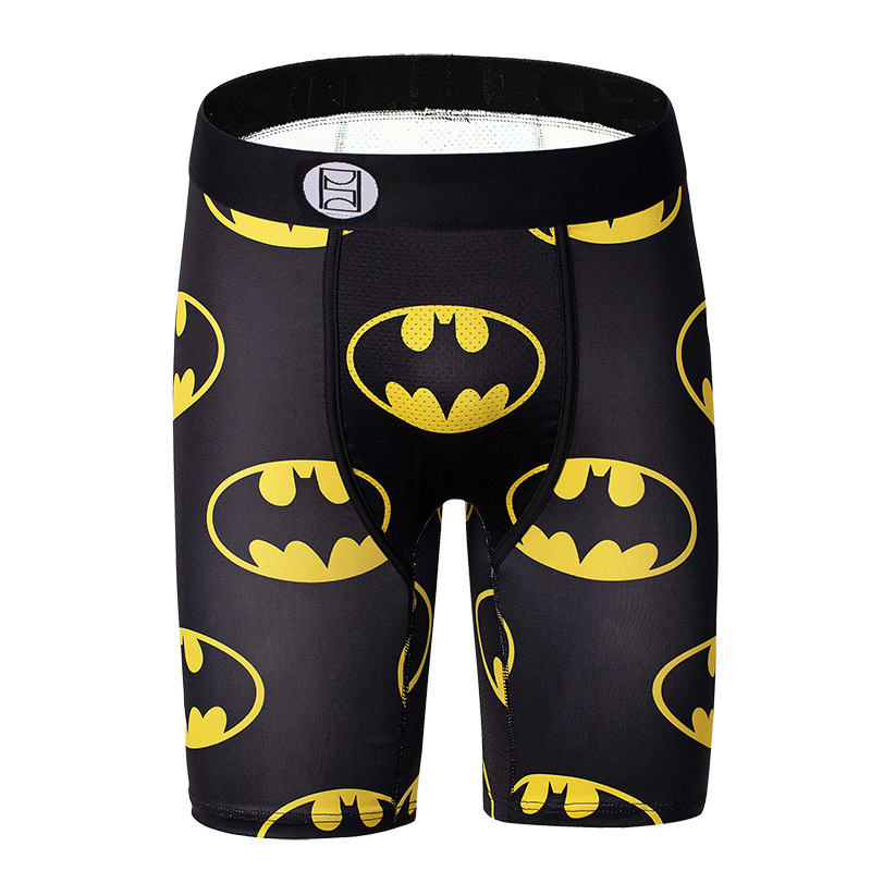 Picture of Men's Underwear Cartoon Print Men's Quick-Drying Boxer Briefs Sports Underwear Fitness Extended Underwear Men's Wholesale