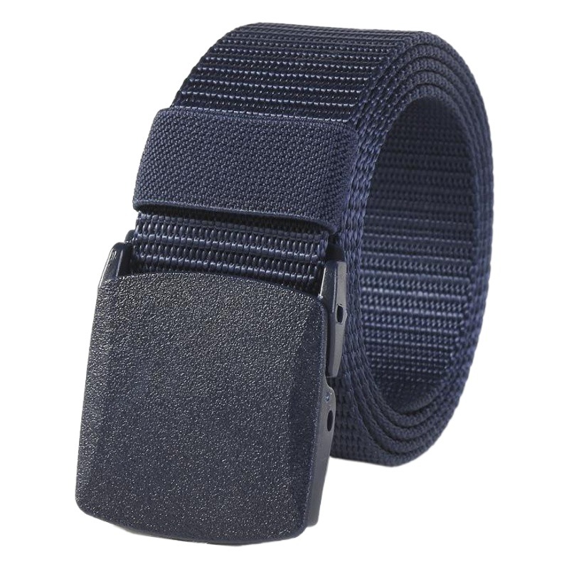 Hypoallergenic Belt Men's Canvas Belt Fashionable Sports Outdoor Nylon Iron-free Metal Plastic Buckle Casual Cloth Belt