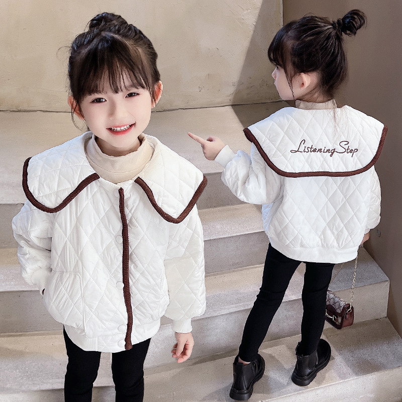 Picture of Girls' 2024 autumn new cotton-padded coat children's western style winter quilted coat all-matching top fashionable light cotton-padded coat