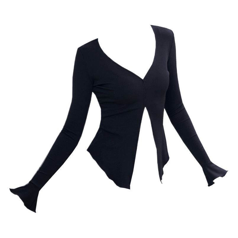 Women's modern classical Body Yoga body art exam teacher's coat basic training bell sleeve adult dance practice clothing
