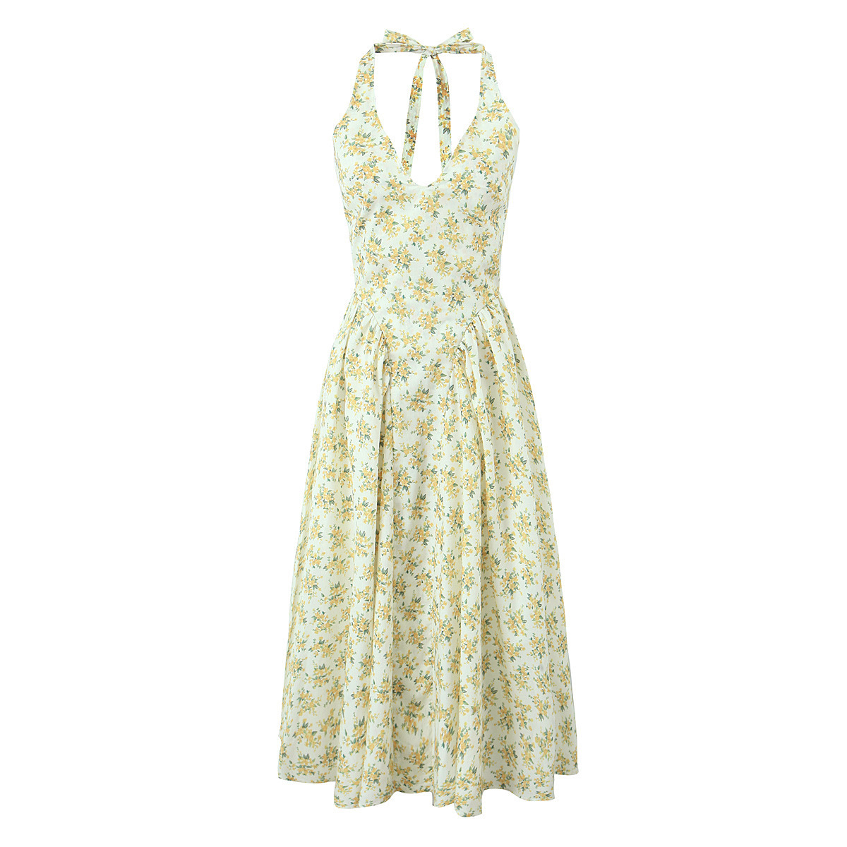 Cross-border Y2K Women's 2024 Summer Women's Sexy Hanging Collar Sleeveless Floral Slip Skirt dress Women C2723