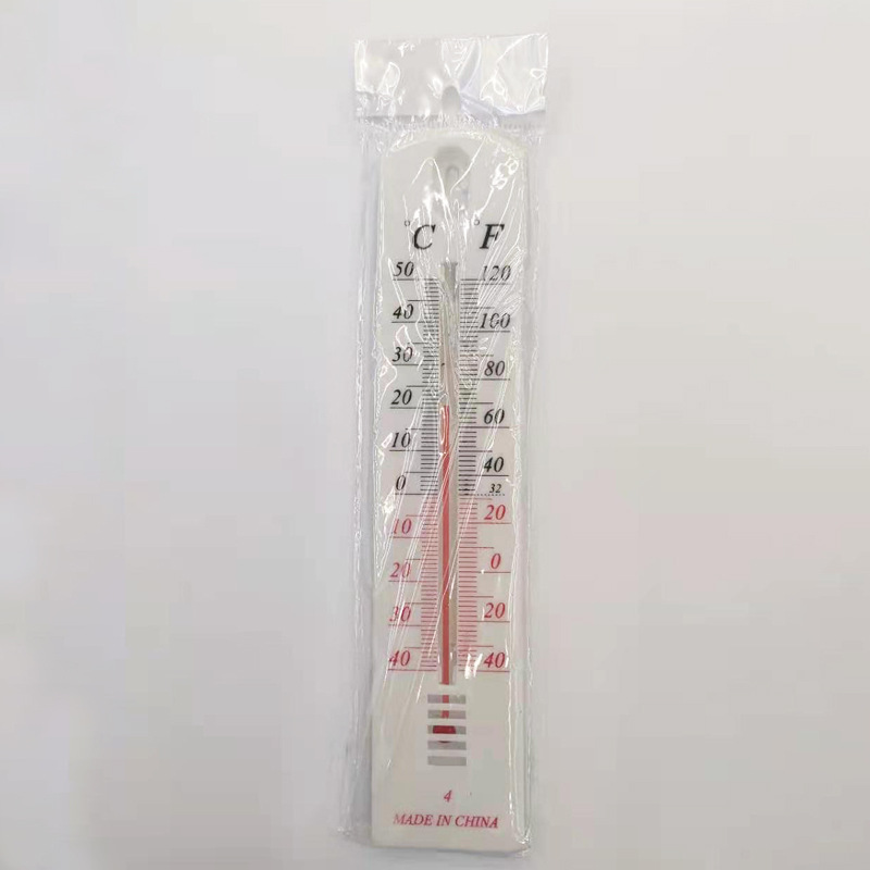 Picture of Chen Ying Spot Wall-Mounted Indoor Thermometer White Glass Thermometer Plastic Straight Room Temperature Meter Wholesale