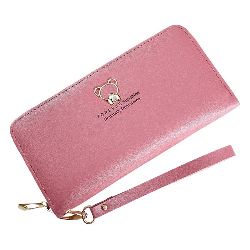 2024 New Wallet Women's Long Korean Style Fashionable Hand-held Coin Purse Zipper Multi-functional Women's Mobile Phone Bag