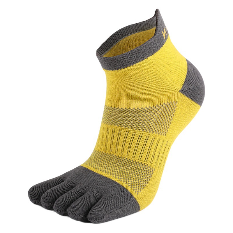 Meikan Men's and Women's Cotton Breathable Sweat-Absorbent Toe Socks Anti-Friction Backrest Split Toe Socks Sports Short Toe Socks