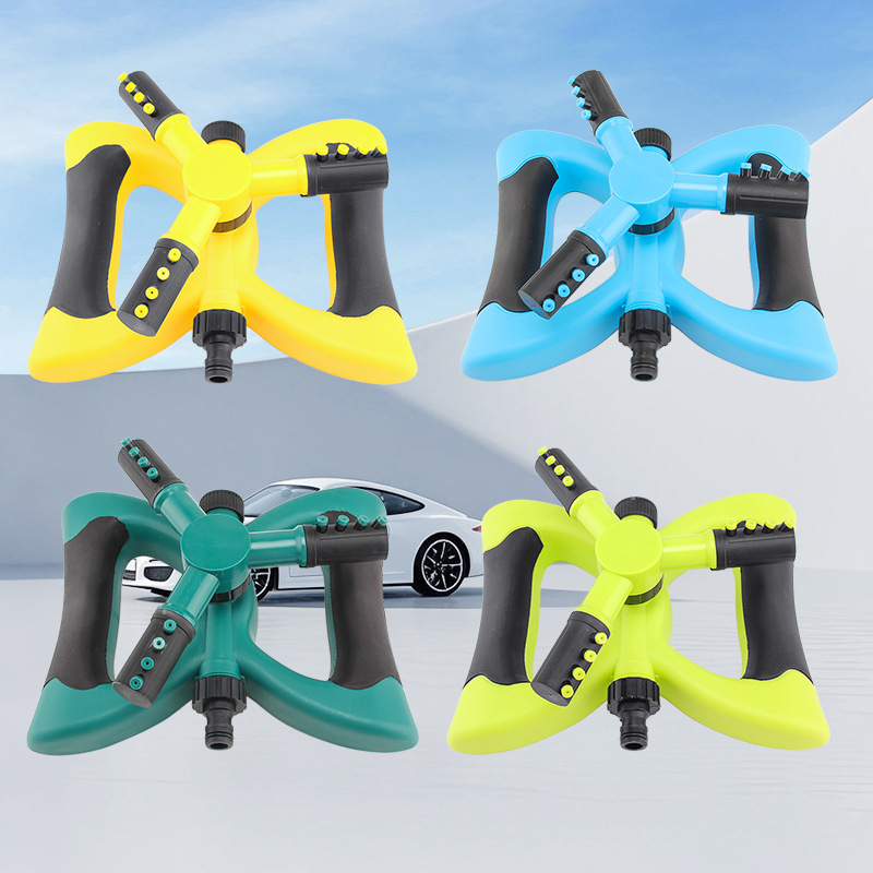 Landscaping watering spray head automatic rotation 360 degree sprinkler water hose lawn water spray artifact
