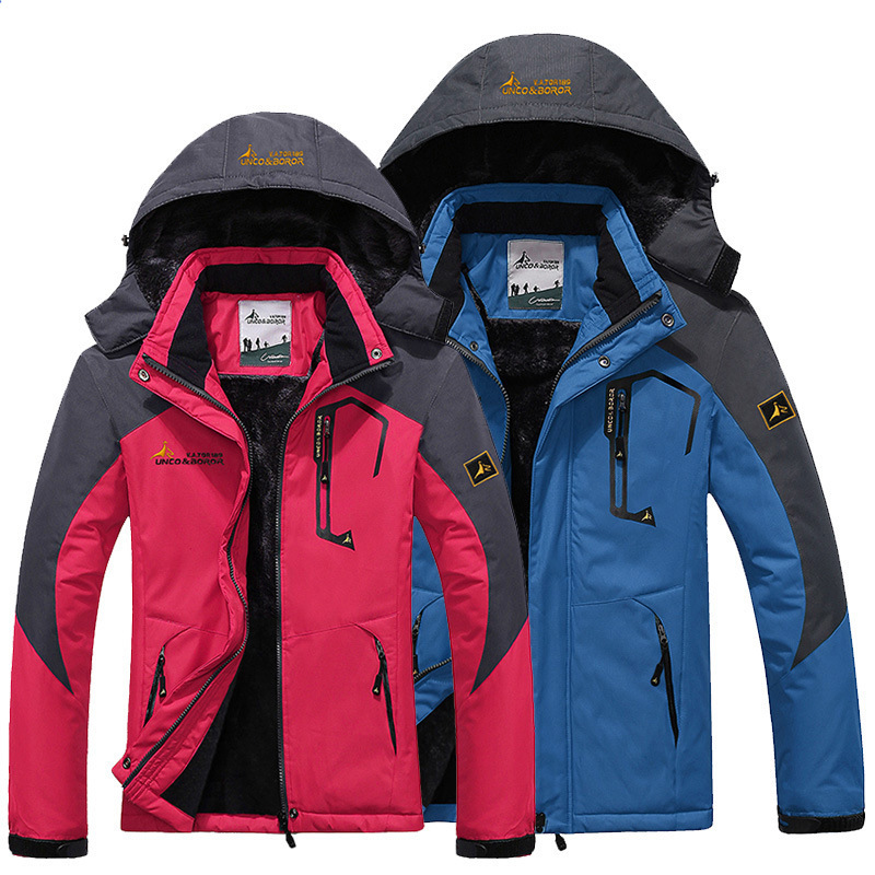 2025 Foreign Trade Outdoor Jackets for Men and Women Couples Ski Mountaineering Wear Warm Windproof Cotton Jacket Large Size Amazon Winter