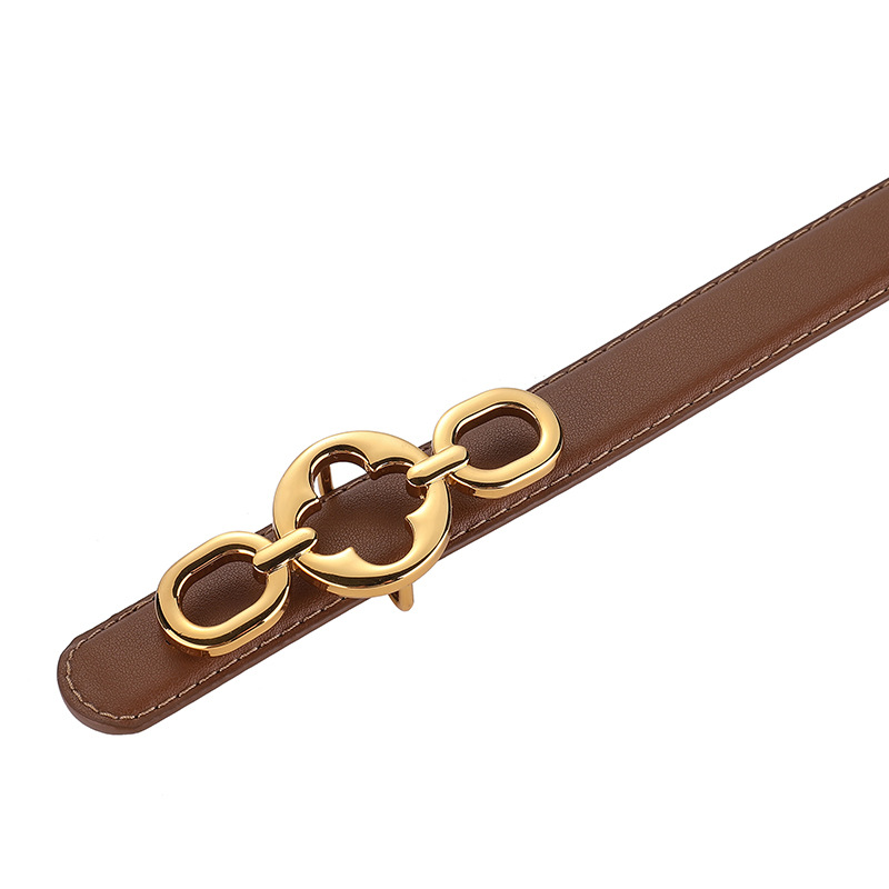 Picture of Women's High-end Cowhide Belt All-match Decorative Jeans dress Women's Thin Waist Seal Genuine Leather Belt Women's