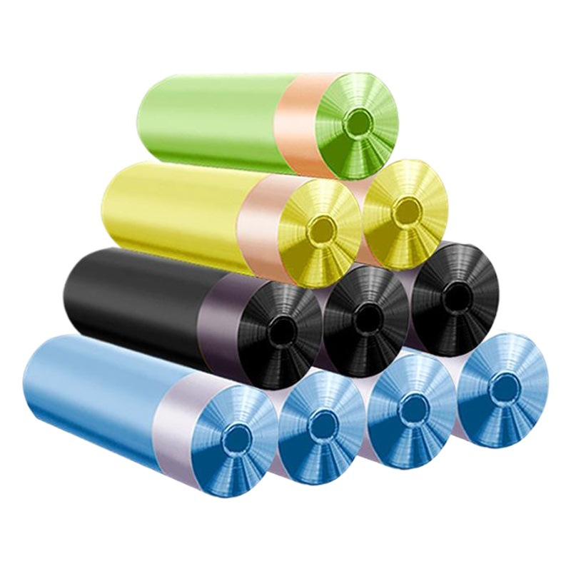 5-roll drawstring garbage bag point break portable garbage bag automatic closing thickened kitchen rope plastic bag