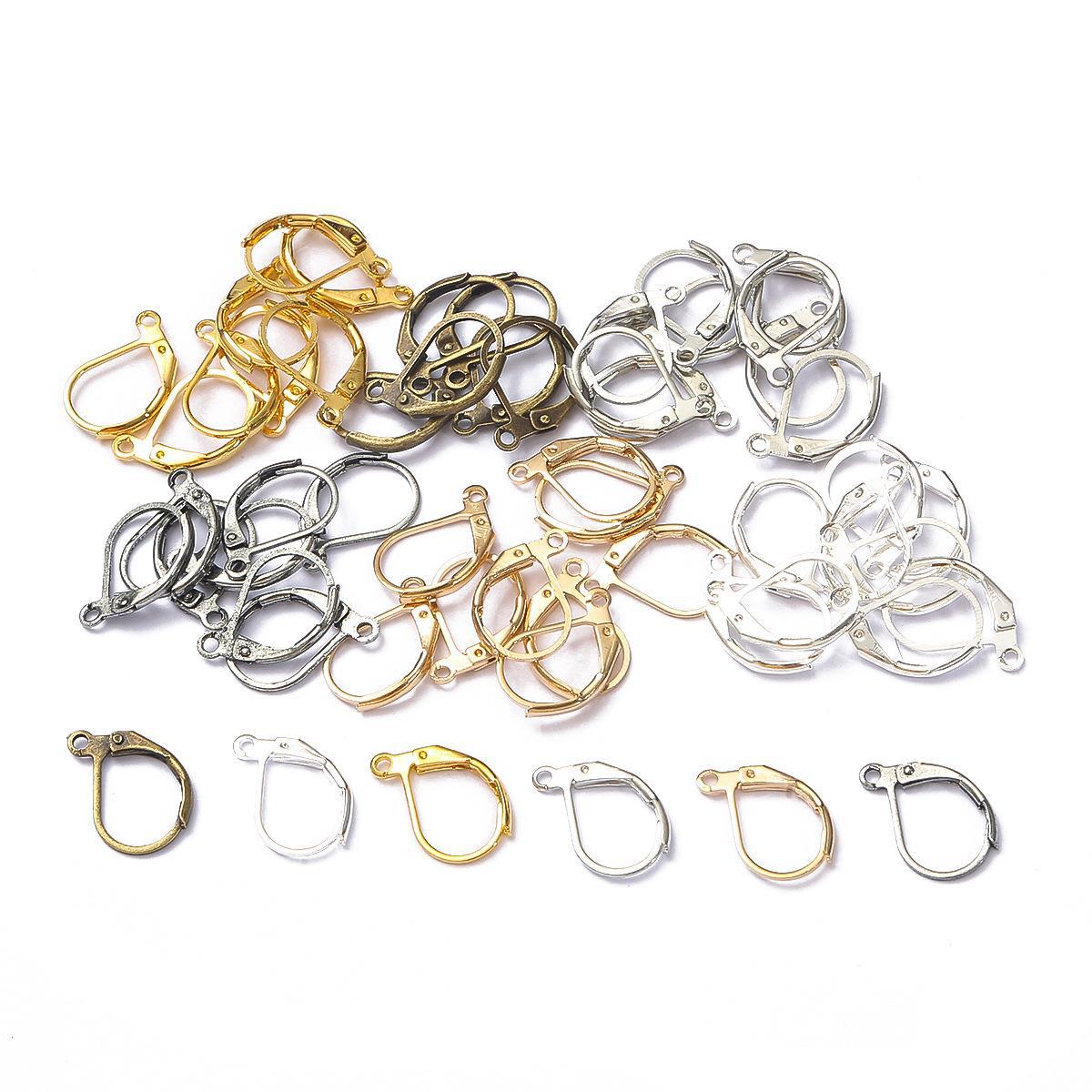 Copper French Ear Hook Ear Clip Handmade DIY Ear Jewelry Homemade Earrings Material Bag Accessories Cross-border Hot Sale