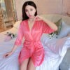 Picture of Jingchun Manufacturer Sexy Lingerie Women Sexy Oily Ribbon Bathrobe Pajamas Factory Direct Sales