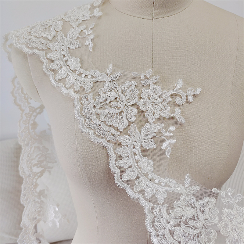 24 new car bone lace accessories bridal wedding dress veil children's clothing decorative coat skirt DIY handmade