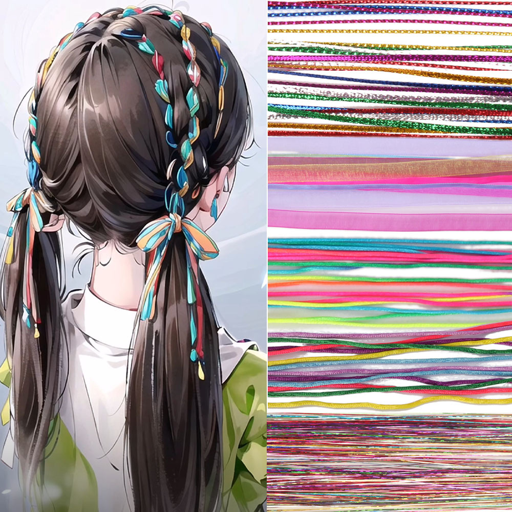 Colorful Children's Braided Hair Color Hair Rope Ins Internet Red Style Sweet Cool Street Dirty Braided Hair Band Girls' Braided Hair Accessories