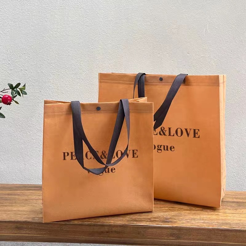 Non-woven in stock handbag printed LOGO fashion clothing bag shoes bag packaging gift bag printed store name