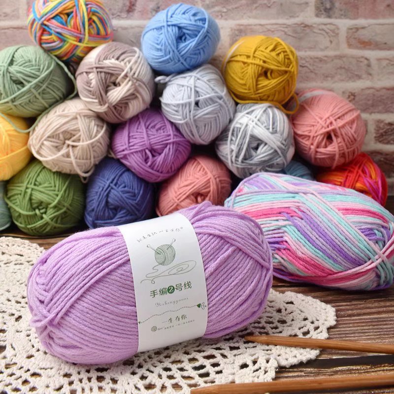 Hand-woven line 2 6 strands of thick hand-woven scarf cap sub-thread DIY handicrafts 6 strands of wool wholesale