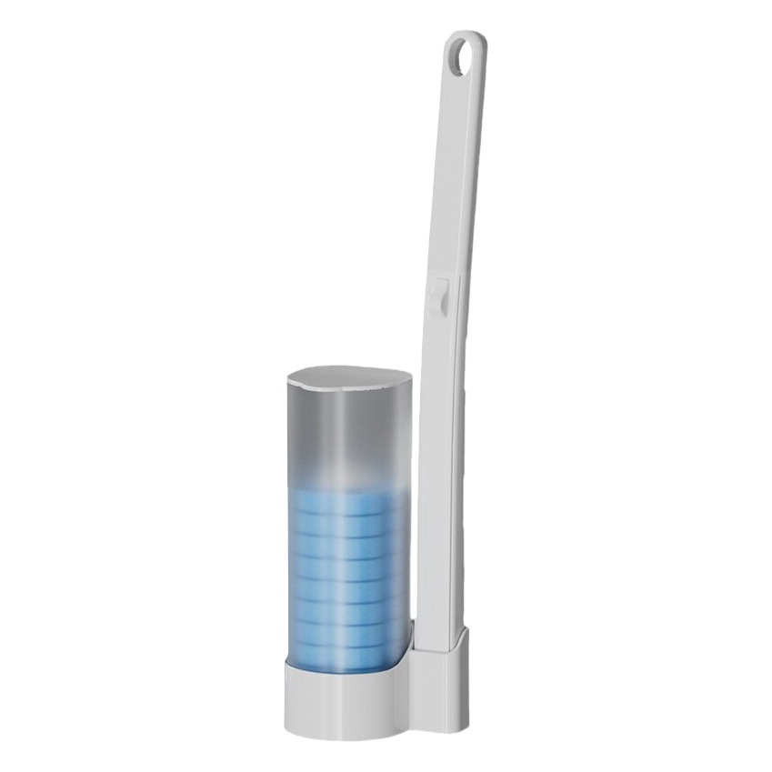 Picture of Disposable Toilet Brush Set No Dead Angle Aseptic Cleaning Brush Head Household Long Handle Toilet Brush Wholesale