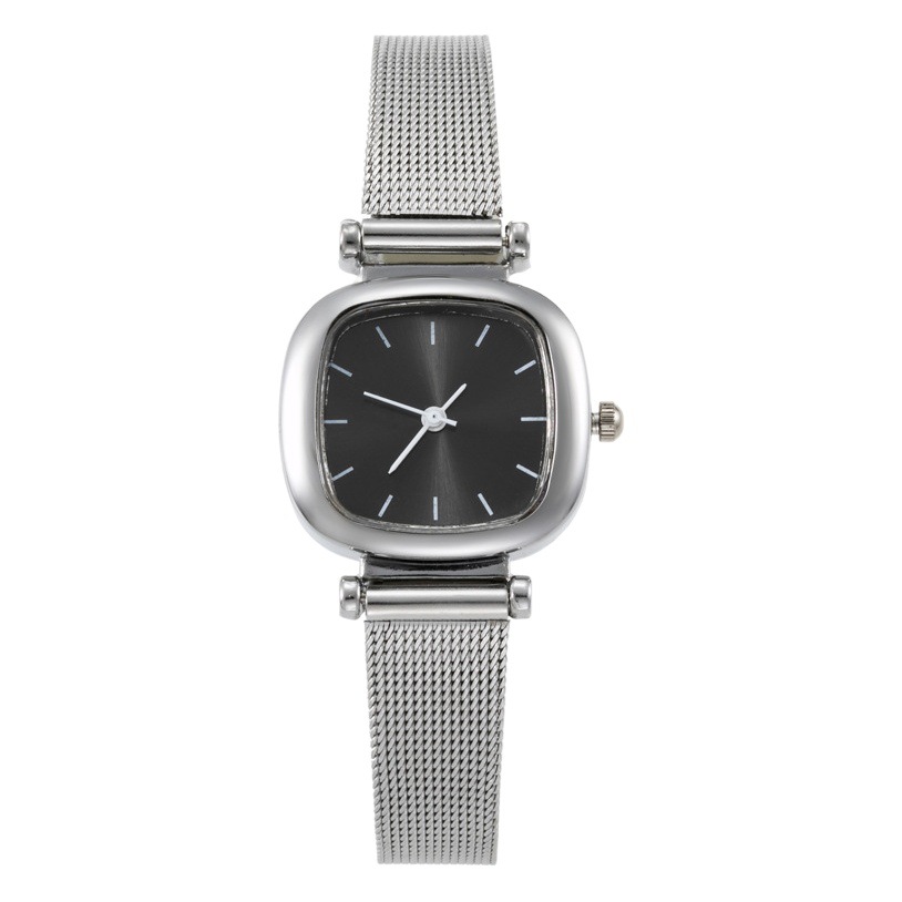 Ins Style Popular Compact Retro Literary Watch Female Student Square Elegant Simple Steel Mesh Belt Manufacturer Wholesale