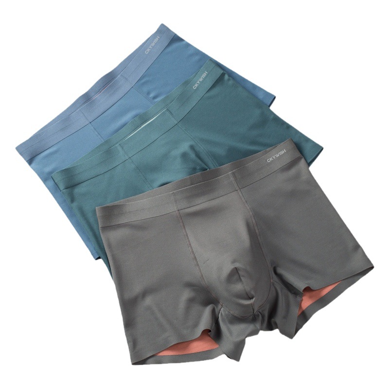 A brocade with 100 double-sided modal men's underwear men's silk antibacterial breathable seamless men's underwear wholesale
