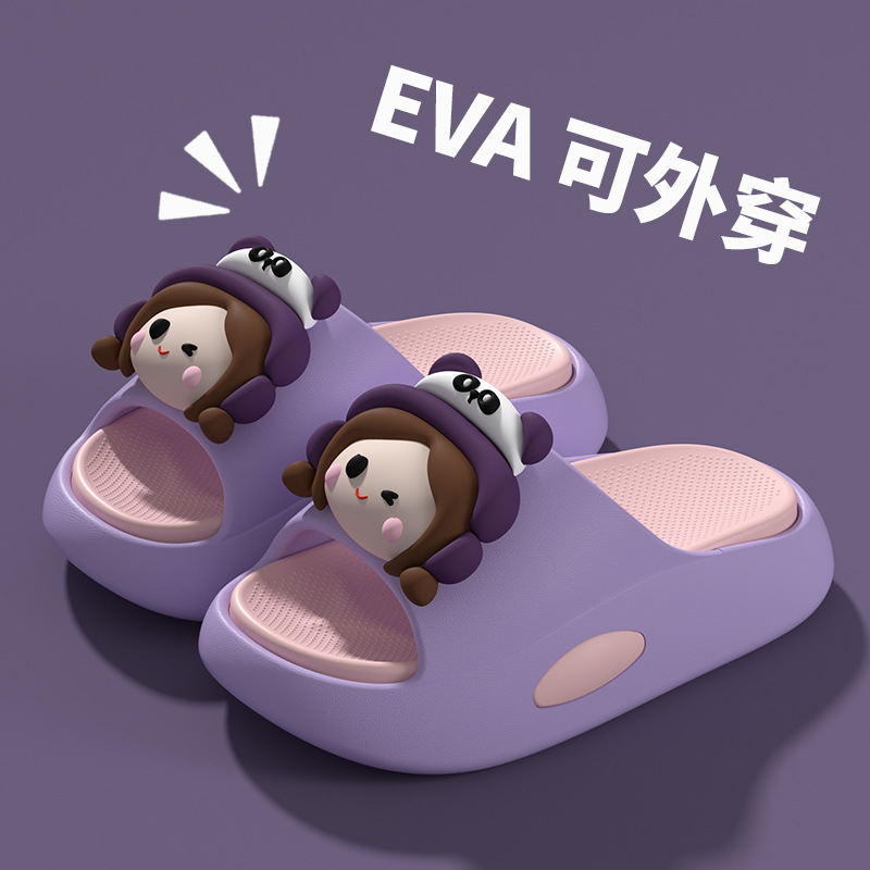 Eva Girls' Slippers for Summer, Suitable for Older Children, Beach Wear, Non-Slip Boys' Indoor Bathroom Shower Sandals