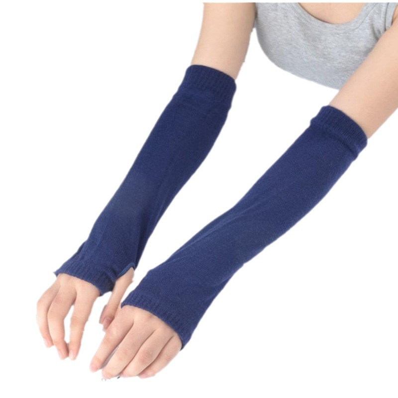 Summer Acrylic Thin Solid Color Sun Protection Gloves Arm Sleeves, Stylish Uv Protection Air-Conditioned Room Warm Sleeves, Sunshade