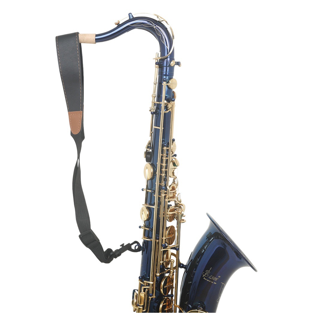Saxophone Hanging Neck Strap Leather Single Shoulder Strap Adjustable Neck Strap Labor-saving Children Beginner Playing Shoulder Strap Strap Strap