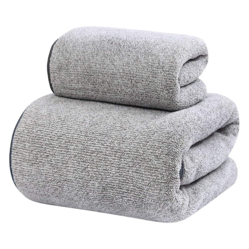 Bamboo Charcoal Fiber Thickened Towel Bath Towel suit Soft Absorbent Household Gipsophila Bath Face Wipe Set Towel
