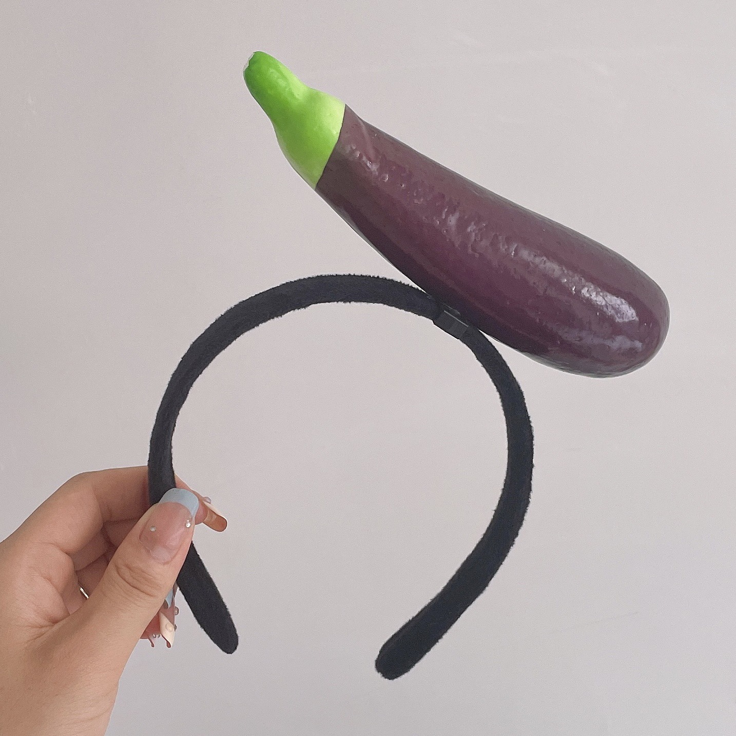 Picture of Haiyue Jewelry Three-dimensional Vegetable Hairband Creative Original Personality Funny Radish Pepper Eggplant Green Vegetable Headband Women's Hair