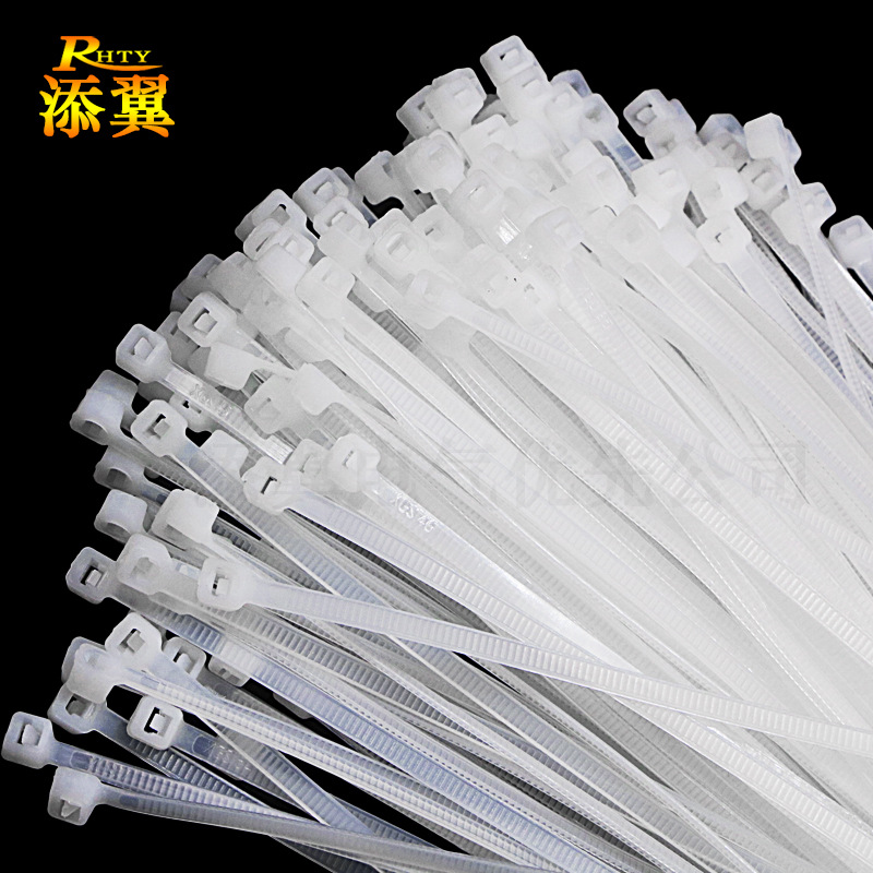 Custom Nylon Tie 5*250mm Width 3.6mm Bundle Tie Cable Plastic Cable Plastic Tie Black White