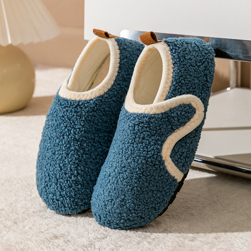 Adult Autumn and Winter fleece-lined Thickened Floor Shoes Men and Women Couple Home Shoes Adult Warm Indoor Non-slip Children's Socks