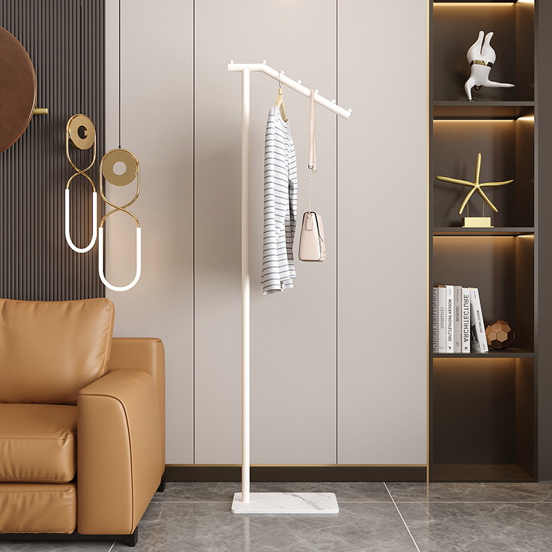 Floor-Standing Clothes Rack, Simple Bedroom Entry, Light Luxury Household Clothes Rack, Living Room Internet Celebrity Coat Rack, Removable Shelf