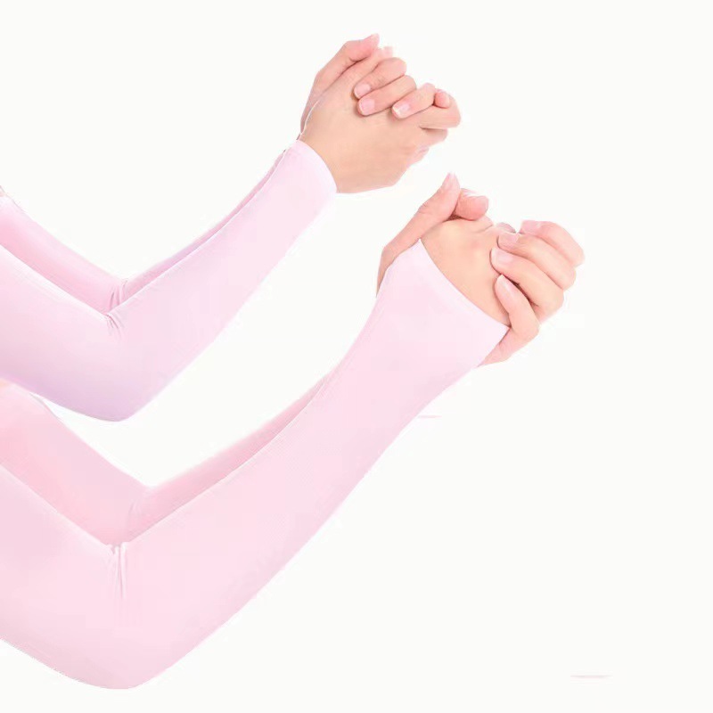 Picture of Ice Silk Sleeve Solid Color Light Plate Sun Protection Ice Sleeve Outdoor Riding UV Protection Summer Arm Long Arm Guard for Men and Women