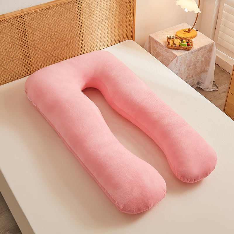 Picture of Maternity Pillow Direct Sales Amazon Multifunctional Maternity Pillow Side Sleeper Pillow Pure Cotton Removable and Washable U-Shaped Nap Pillow Cushion
