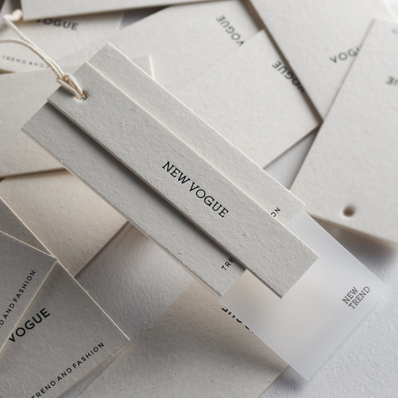 Picture of Clothing this white card tag custom women's clothing label children's clothing tag design clothing accessories custom tag