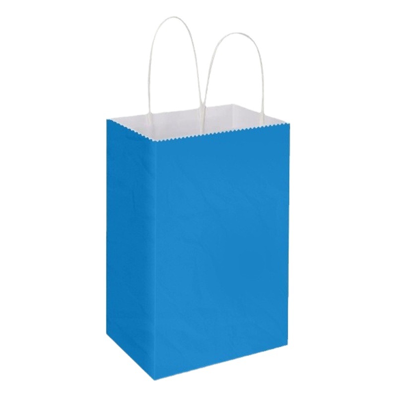 Pure Color new denim paper handbag cartoon storage bag gift gift handbag hand gift Kraft paper bag