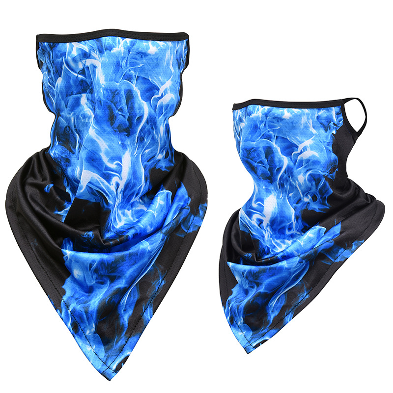 Picture of Ice Silk Ear Hanging Mask Triangle Towel Neck Set Mesh Sunscreen Outdoor Riding Fishing Windproof Scarf Men's and Women's Face Towel Summer