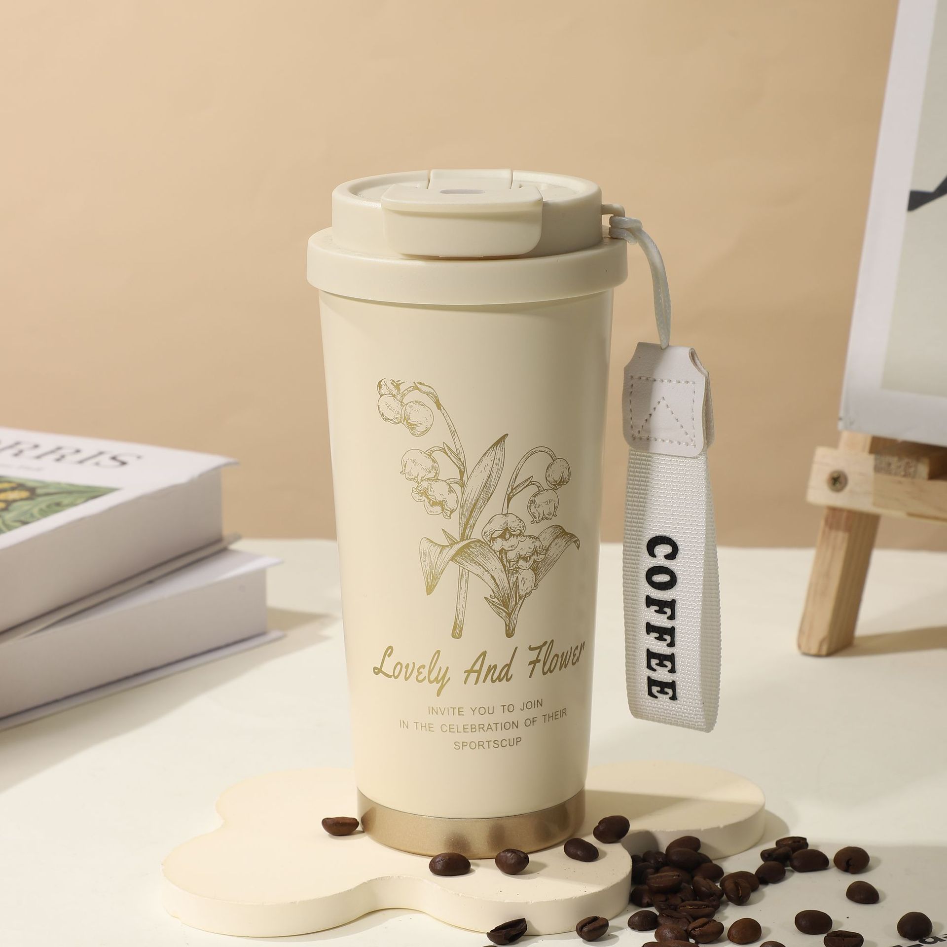 Picture of Wholesale Insulated Cups, Trendy High-Appearance Cold Coffee Cups for Men and Women, Outdoor Car-Mounted Stainless Steel Dual-Drink Gift Cups