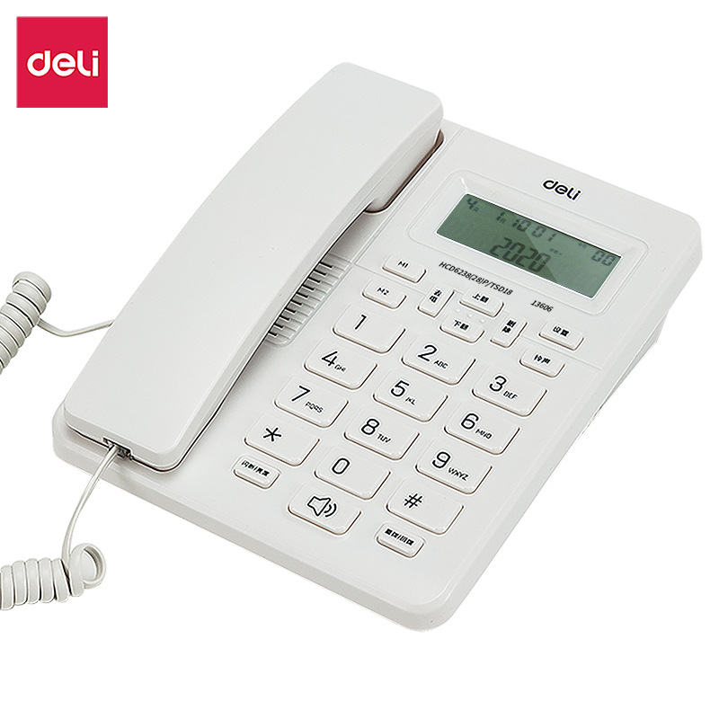 Deli Telephone Home Wired Landline Office Fixed-line Office Fixed Business High-end Telephone