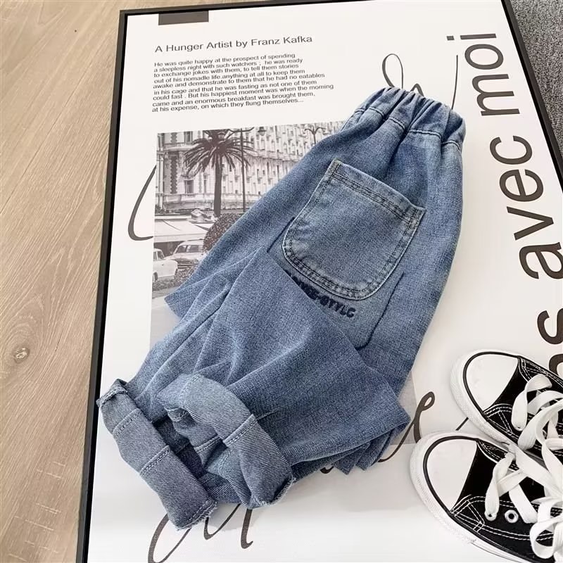 Picture of Boys' pants spring 2024 New trousers autumn middle and big children boys' children's clothing autumn clothes children's jeans fashion