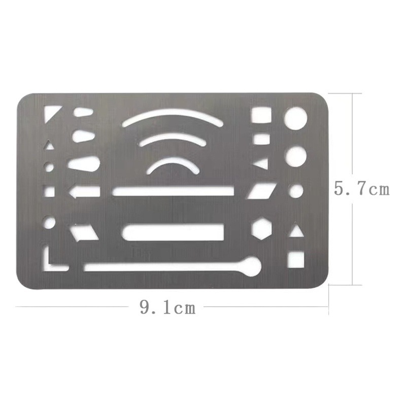 Stainless Steel Wipe Picture Wipe Template Professional Examination Template Drawing Art Tool Insert Picture 27 Hole Wipe Board