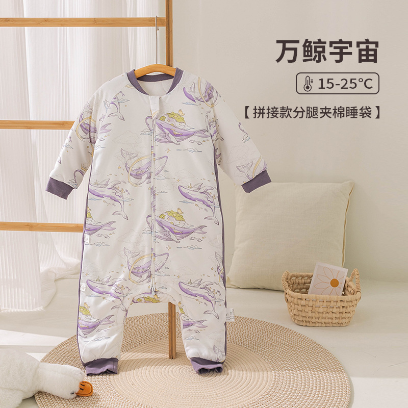 Picture of Cartoon Bamboo Cotton Gauze Sleeping Bag Baby Class a Summer Newborn Children's Home Clothes Baby Anti-Kick Quilt Breathable and Lightweight