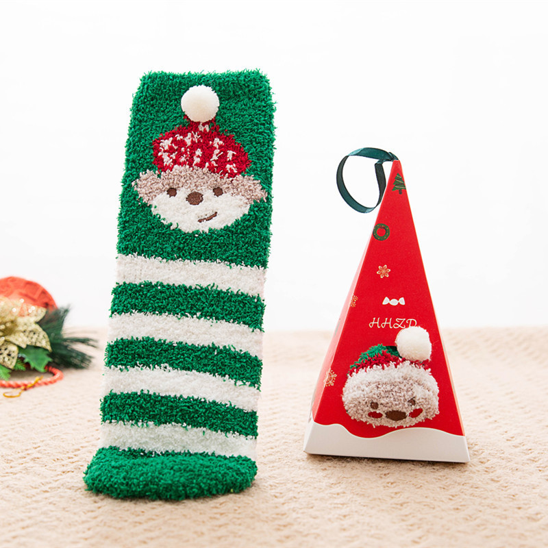 Picture of Japanese Style Three-Dimensional Cartoon Floor Socks Sleep Socks Coral Fleece Socks Women's Winter Towel Socks Thickened Warm Plush
