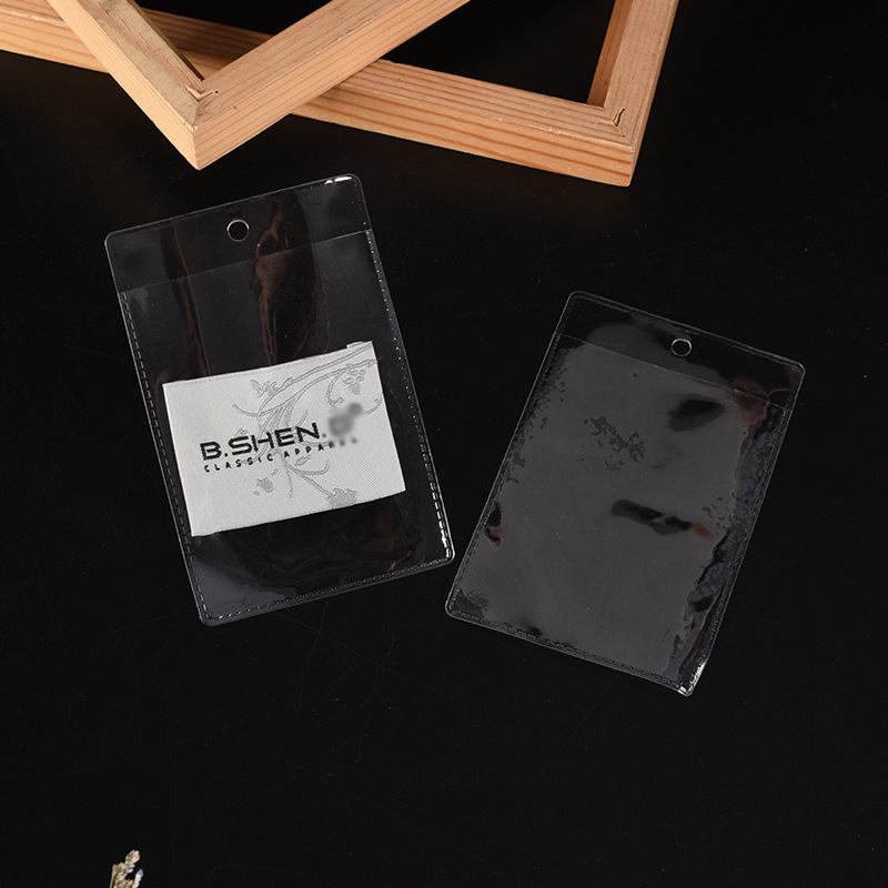 Manufacturer Wholesale Transparent Pvc Clothing Tag Bags, Clothing Accessories Packaging Bags, Label Tags, Plastic Transparent Bags
