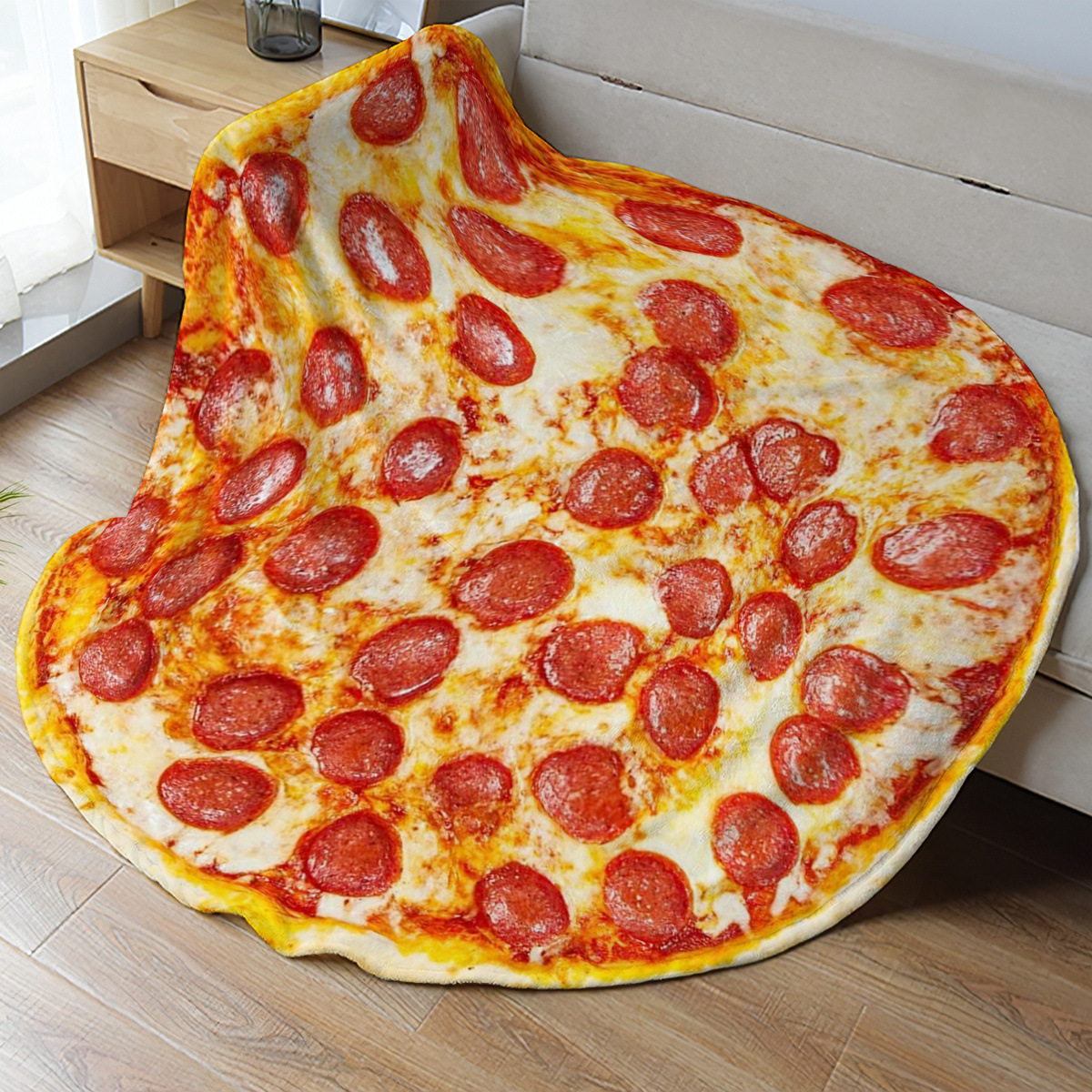 Picture of Hamburger Blanket Funny Blanket Mexican Burrito Blanket Throwing Corn Cake Wool Blanket Sofa Wool Blanket